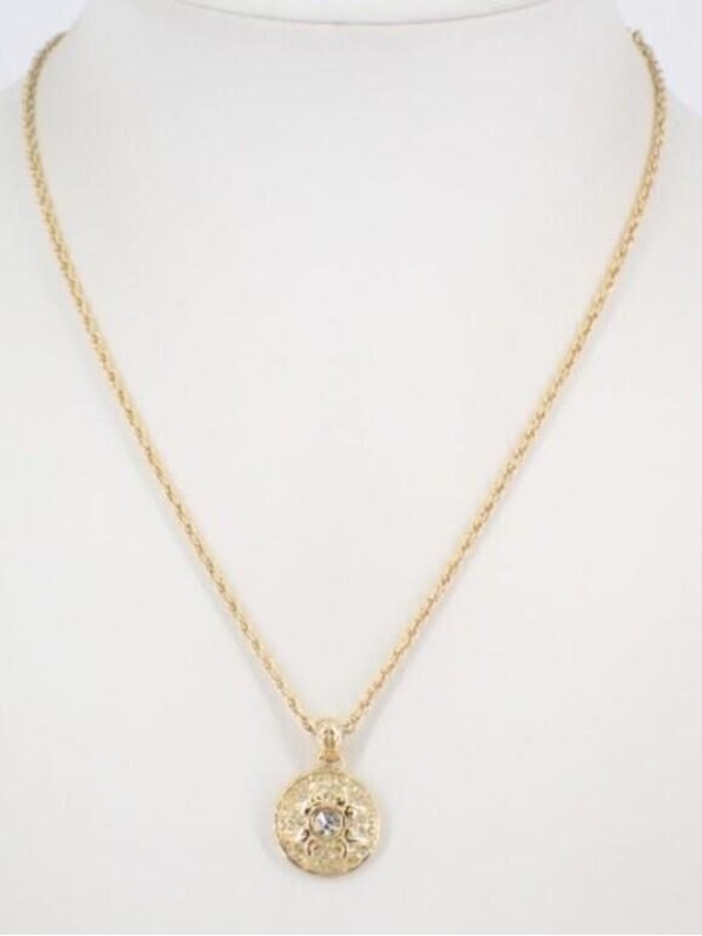 Givenchy Crystal and Gold Chain Necklace